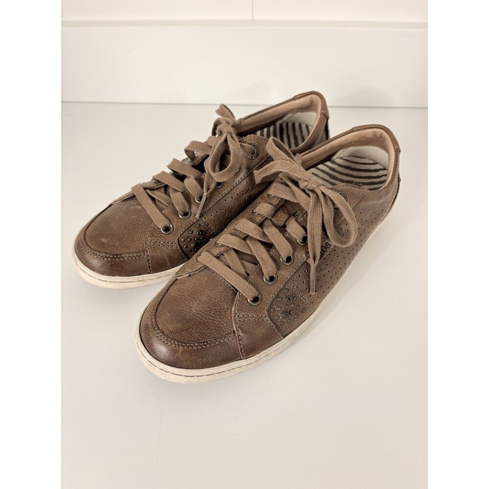 Taos Freedom Lace Up Sneakers Women Size 7.5 Brown Leather Shoes Comfort Walking